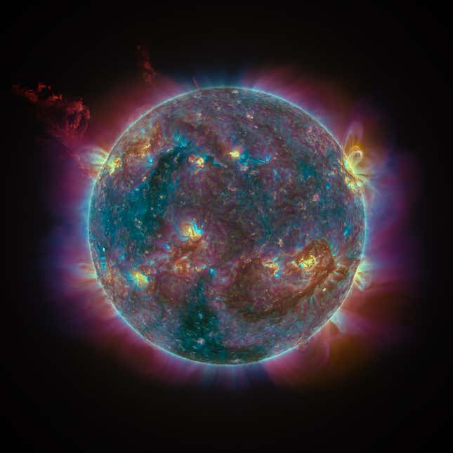 The Sun, as seen in ultraviolet light.