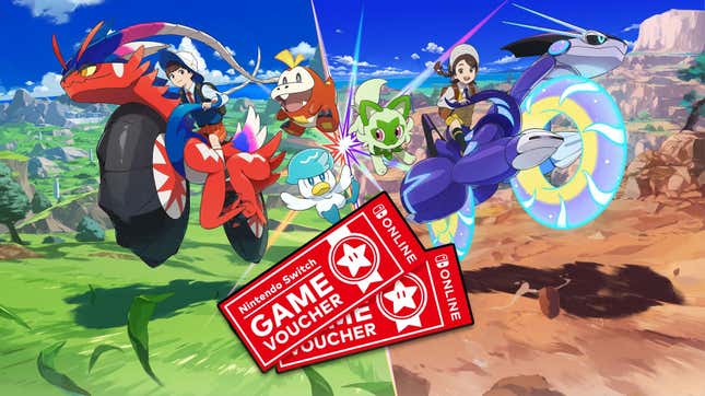 Pokémon trainers chase two Nintendo Switch vouchers.