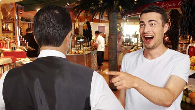 Image for article titled Starstruck Man Can’t Think Of Anything To Say To Cruise Ship Hypnotist In Breakfast Buffet Line