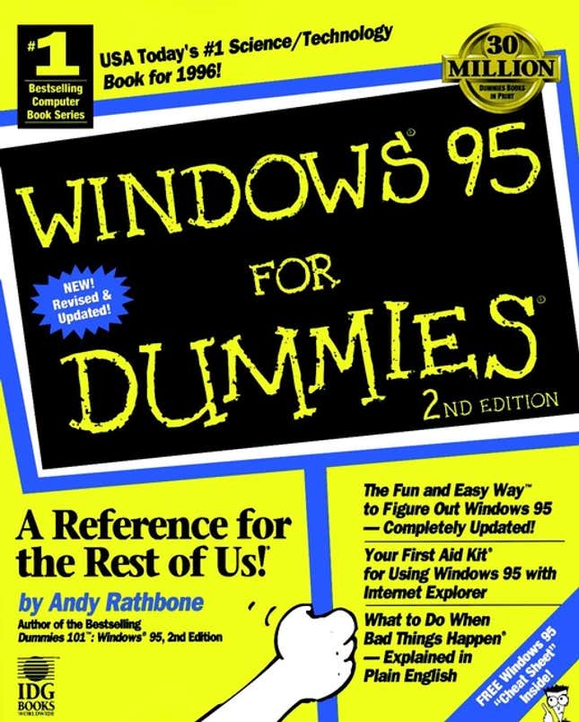 Image for article titled “Windows 95 for Dummies” is the best-selling “For Dummies” book of all time