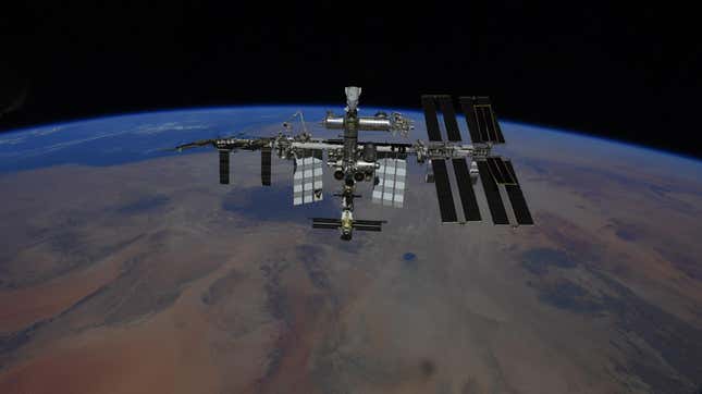 The International Space Station as seen from Soyuz MS-18 spacecraft on 28 September 2021.