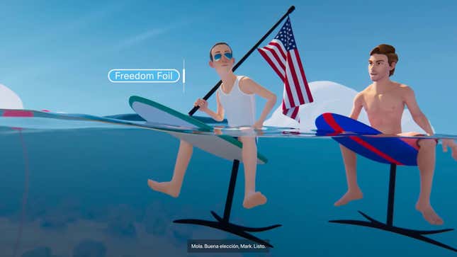 Imagen para el artículo titulado Todas las veces que Mark Zuckerberg intentó reírse de sus memes en el evento de presentación de Meta