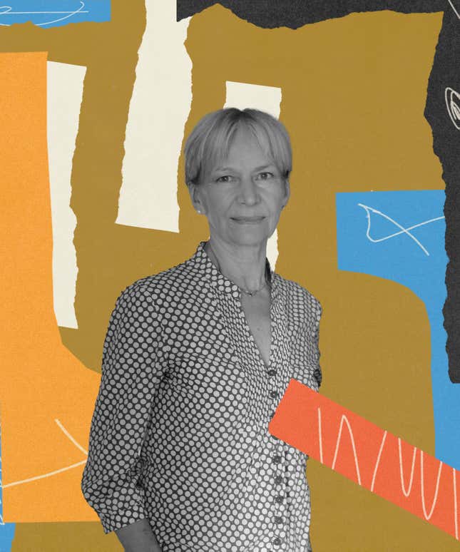 Abstract photo illustration of Isabel Hilton