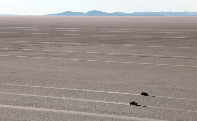 Image for article titled Photos: The epic landscape of the Dakar Rally, seen from above