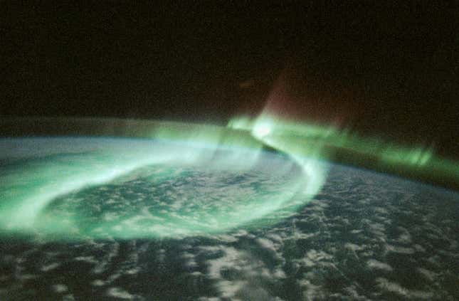 Image for article titled What the Northern and Southern lights look like from space