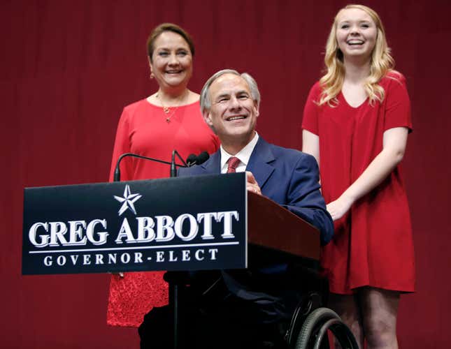 Image for article titled Texas Governor Greg Abbott Unsurprisingly Tests Positive for COVID-19
