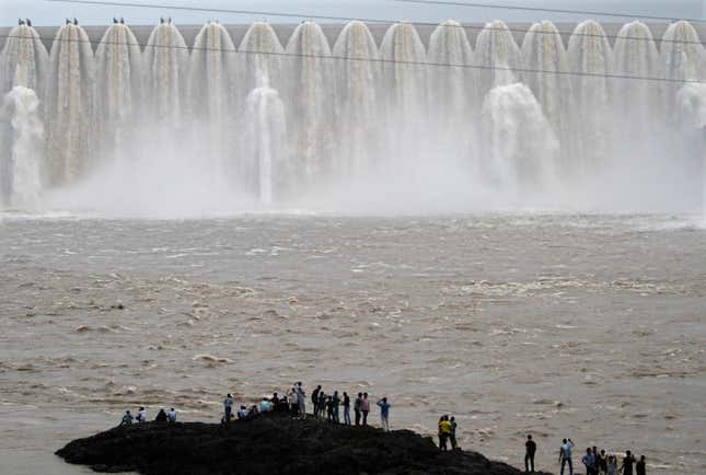 The Narmada dam displaced thousands of people.