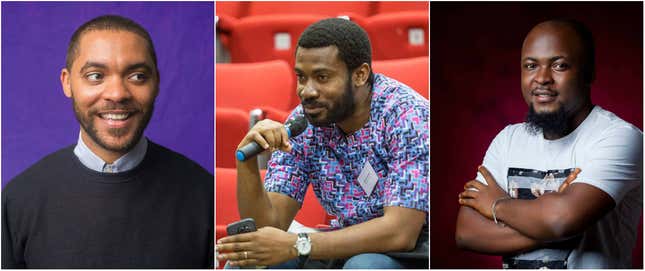 (L-R) Mark Essien, Hotels.ng; Chukwuemeka Afigbo, Facebook; Gabriel Eze, Touchabl Pictures