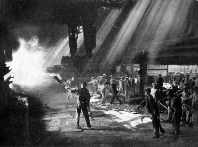 Steel furnace, Unknown location in China, September 1958.