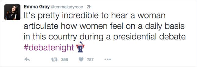 Image for article titled Hillary: “Donald thinks belittling women makes him bigger”