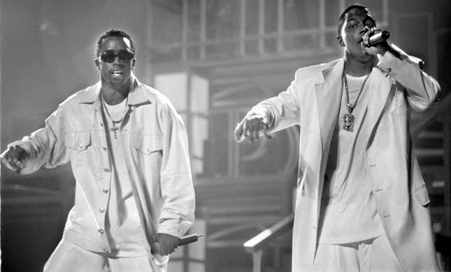 Combs and Bad Boy artist Mase perform for fans at the MCI Arena in 1998.