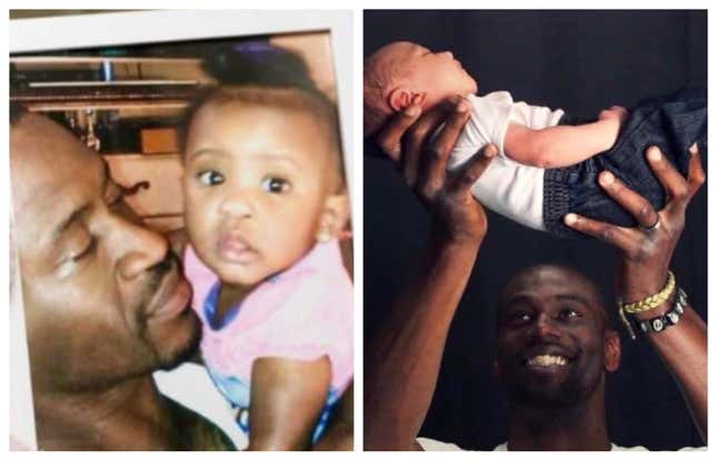 (Left) George Floyd and his daughter. (Right) Tyre Nichols and his son. 