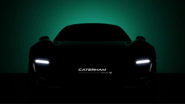 An image showing the front end of the Caterham Project V concept car. 