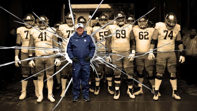 Brian Kelly quit in the middle of the night, but his love for his former Notre Dame players “is limitless.”