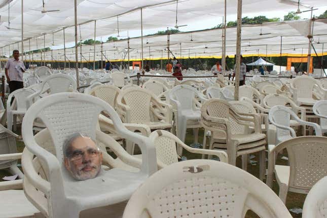 Image for article titled The quietest place in India is a Narendra Modi rally—while he’s speaking