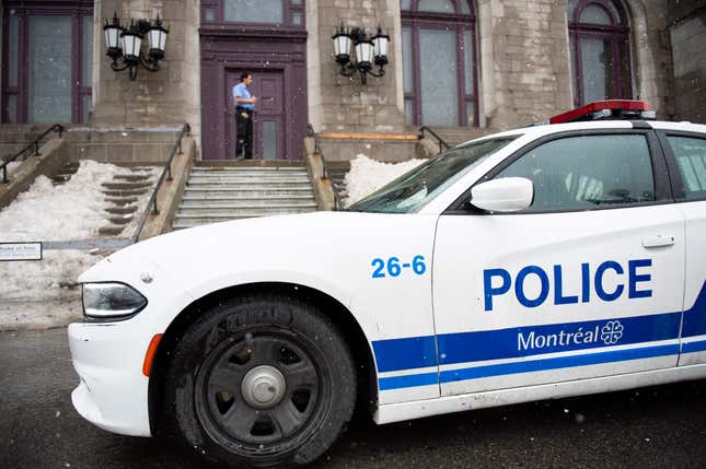 A Montreal police vehicle in 2019