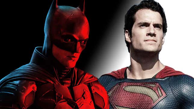 Pattinson as Batman, Cavill as Superman