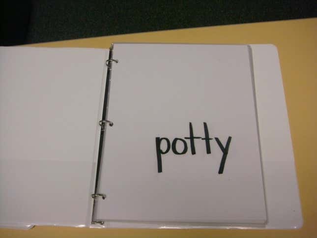 binder with writing