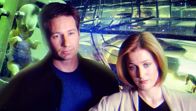 David Duchovny and Gillian Anderson in The X-Files. (Photos: Getty Images) 