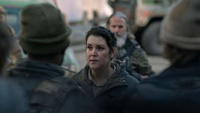 Kathleen leading her army.