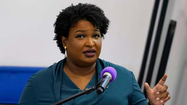 Stacey Abrams speaks during a church service in Norfolk, Va., Sunday, Oct. 17, 2021. A political organization led by the Democratic titan is branching out into paying off medical debts. Fair Fight Action on Wednesday, Oct. 27 told The Associated Press that it is donating $1.34 million from its political action committee to wipe out debt owed by 108,000 people in Georgia, Arizona, Louisiana, Mississippi and Alabama. 