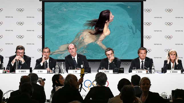 Image for article titled Desperate Olympic Committee Attempts To Increase Viewership By Adding Skinny-Dipping To 2024 Games