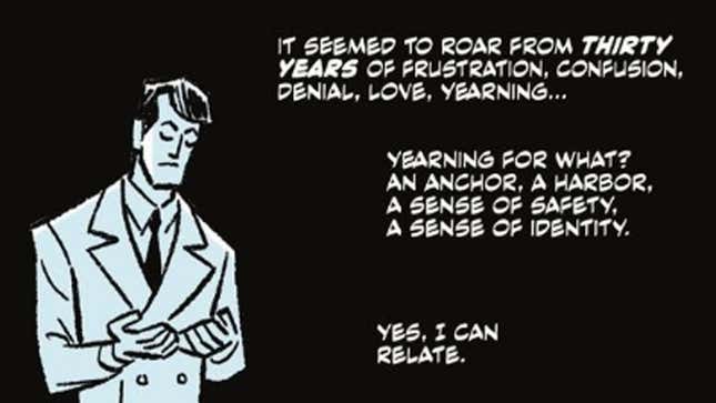A panel of Kevin Conroy as Bruce Wayne in the DC Pride 2022 story "Finding Batman."
