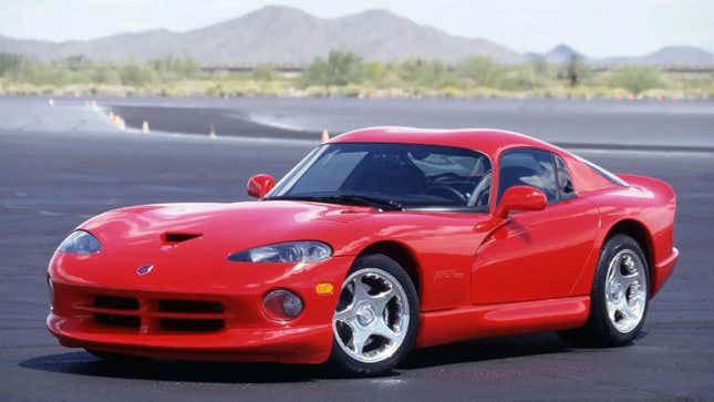  photo of a red Dodge Viper sports car. 