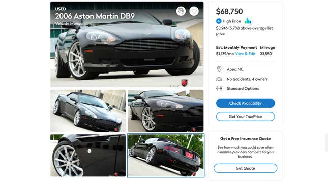 Image for article titled Every Day Rich People Could Buy Aston Martin DB9s And Choose Not To