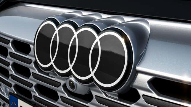 A photo of the updated Audi badge.