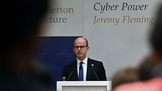 Sir Jeremy Fleming, director of GCHQ, Britain’s intelligence and cybersecurity agency. 