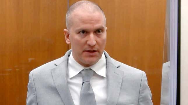 In this June 25, 2021, file image taken from pool video, former Minneapolis police Officer Derek Chauvin addresses the court as Hennepin County Judge Peter Cahill presides over Chauvin’s sentencing at the Hennepin County Courthouse in Minneapolis. 