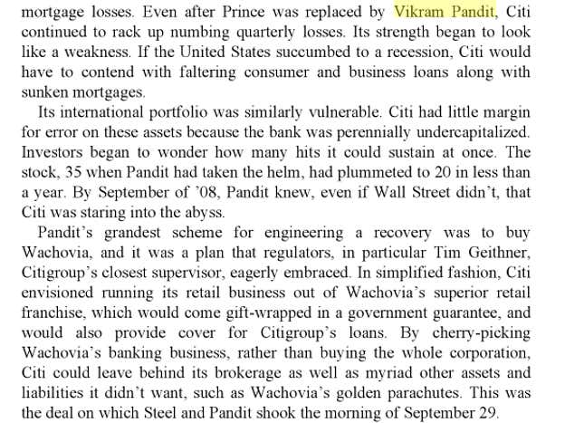 Image for article titled Vikram Pandit: Jamie Dimon called him a jerk, and other highlights from financial crisis tell-all books