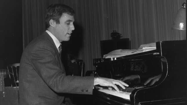 Burt Bacharach playing the piano in the 60s