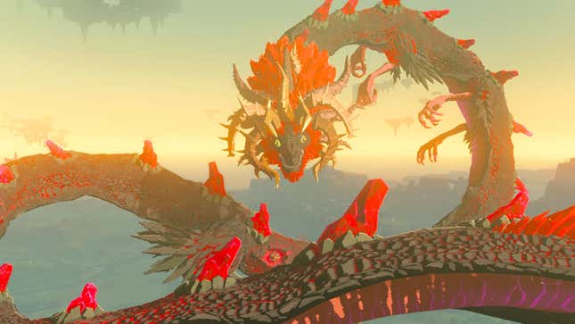 Ganondorf is shown in his dragon form flying above Hyrule.