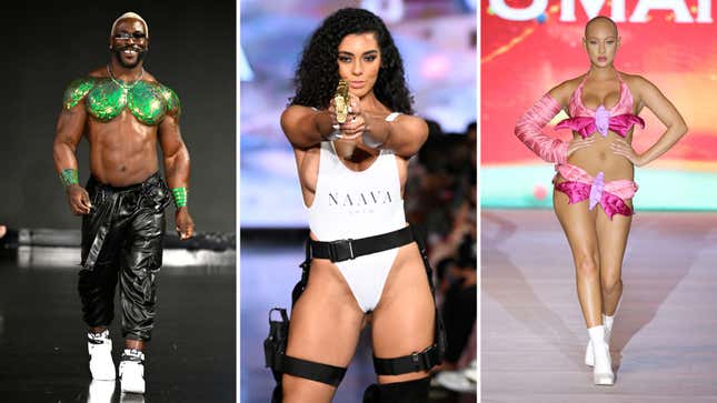 Image for article titled Miami Swim Week 2022: Armed Models, Ninja Turtle Pecs, and a Vagina Moth
