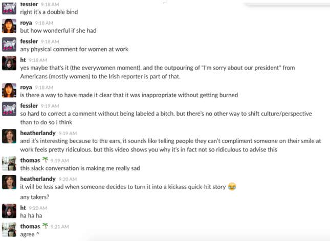 Image for article titled Your company’s Slack is probably sexist