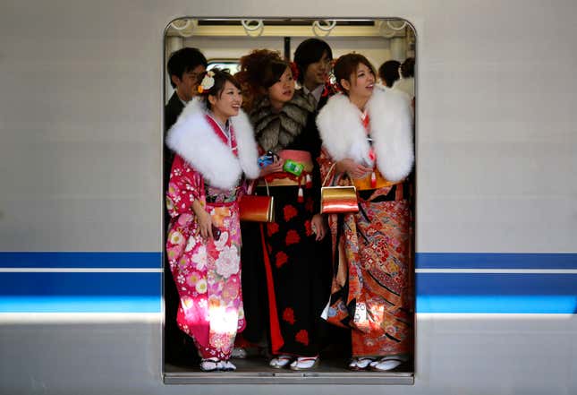 Japanese commuters