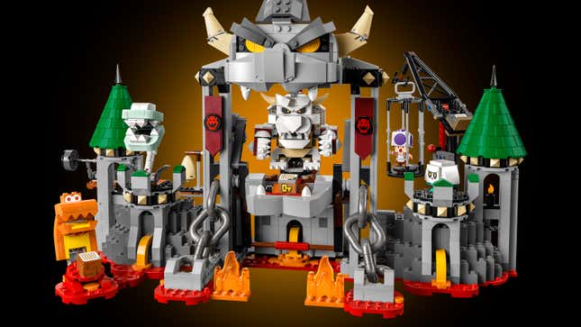 Image for article titled Fireballs Are Useless Against Lego Super Mario&#39;s New Baddie: Dry Bowser