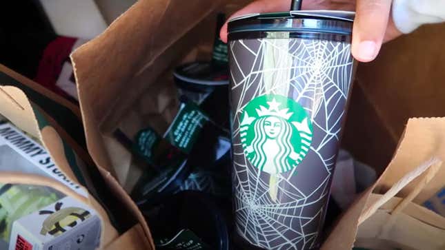 Starbucks seasonal cobweb tumbler