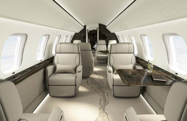 Imagen para el artículo titulado El nuevo jet privado de Bombardier es el avión de pasajeros más rápido desde el Concorde