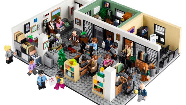 The Lego The Office set featuring 15 minifigures based on characters in the TV series.