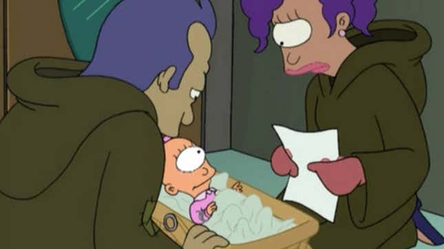 A screenshot shows baby Leela and her parents. 