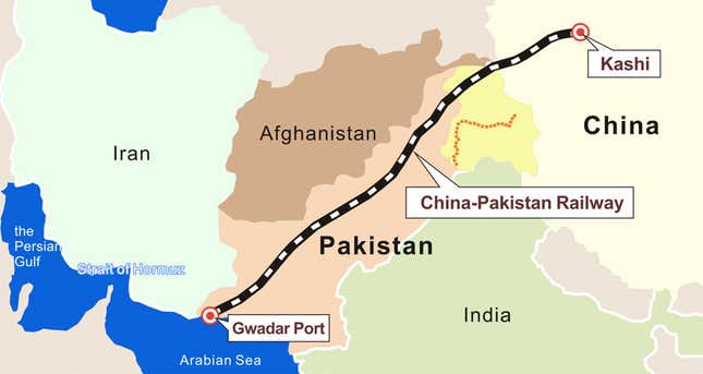 Map 7: The Pakistan-China rail link