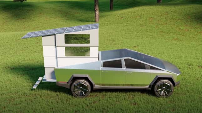 A render of the Cyberlandr camping pod.