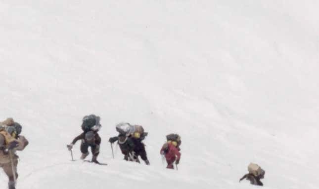 Into the freezer. A scene from Kangchenjunga 1955.