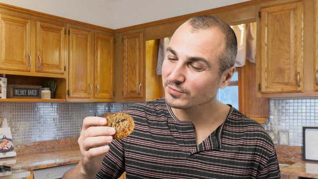 Image for article titled Single Voice Emerges From Whirlwind Of Chaos In Man’s Head To Suggest He Eat Oatmeal Raisin Cookie