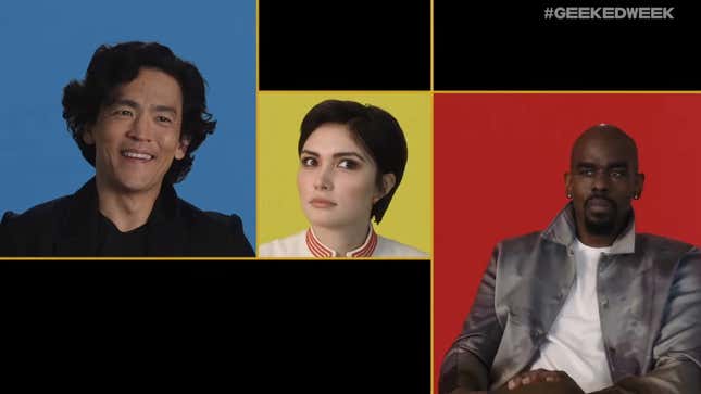 John Cho, Daniella Pineda, and Mustafa Shakir in Netflix's Cowboy Bebop.