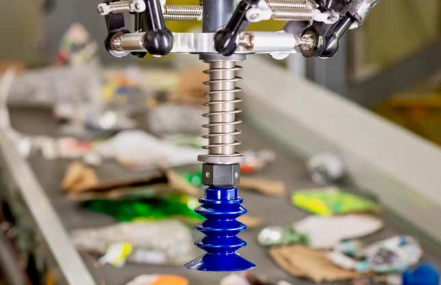 AMP Robotics machinery sorts recycling.