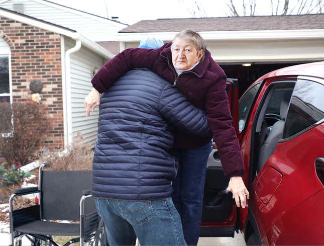 Image for article titled Grandma Picked Up, Stuffed Into Back Seat Like Giant Teddy Bear Just Won At Fair
